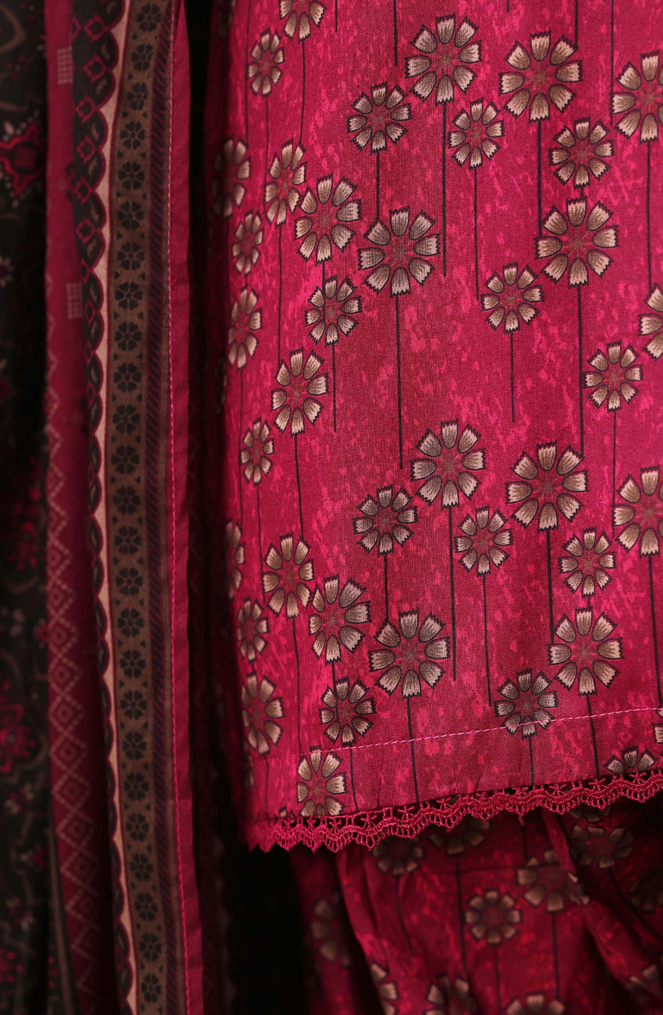 Sadabahar Stitched Printed With Shalwar Collection - 2026 (D-02)