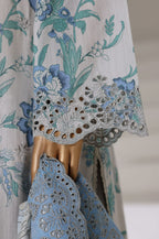 Sadabahar Stitched Laser Fusion Chikankari Khaddar Collection - 2025 (OFF-WHITE)