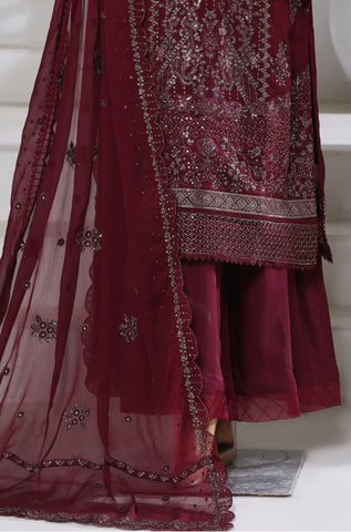 Afsanay by Sadabahar | Stitched Luxury Chiffon Vol-15 Collection - 2025 (MAROON)