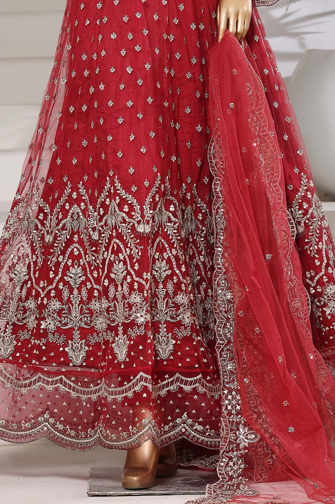 Mahpara by Sadabahar | Stitched Festive Formal Frock Collection - 2025 (RED)