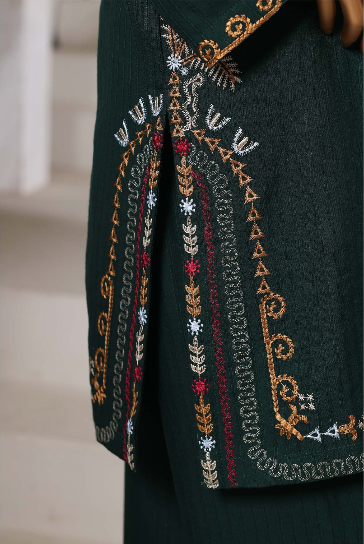 Sadabahar Stitched Luxury Dhanak with Palachi Shawl Collection - 2025 (GREEN)