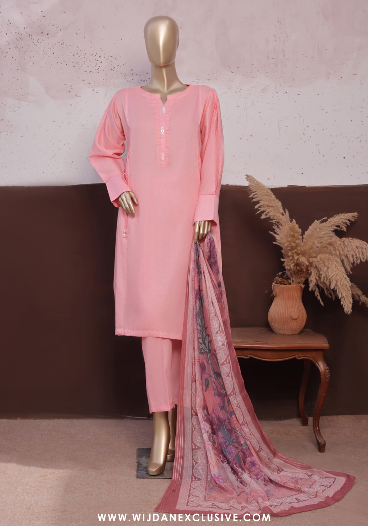 Daily Drop by HZ Textile RTW Solids Twinset 3PC Collection - 2025 (SALMON)