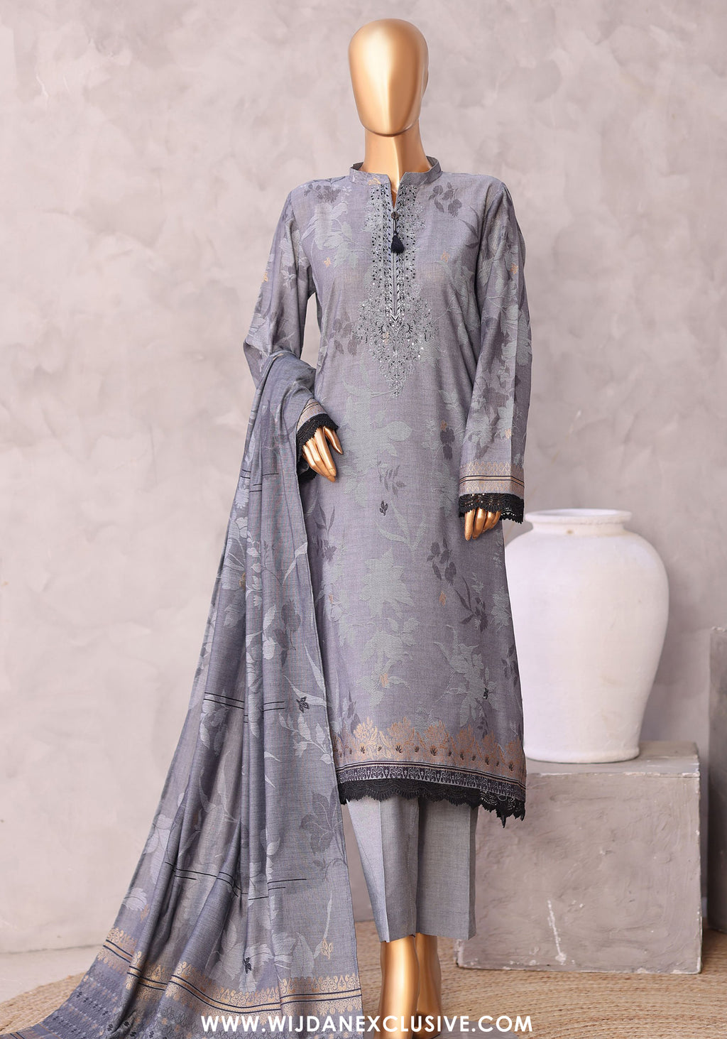 HZ Valencia Jacquard Embroidered Unstitched Lawn Collection - 2026 (VJE-7111)