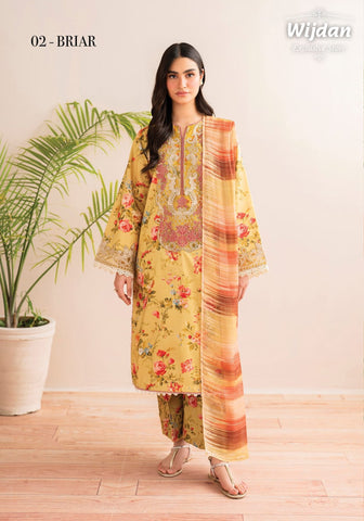 Printkari Un-Stitched Lawn Collection'25 by Xenia D-02 BRIAR