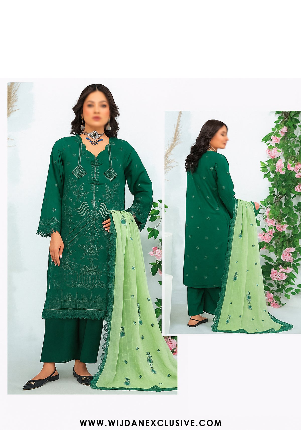 Andleeb Unstitched Bana Dora Lawn - 2025 by Wijdan D-02