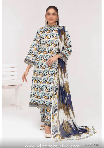 Aleezay Superior Airjet Bana Dora Lawn Collection'25 by Fatima's D-02
