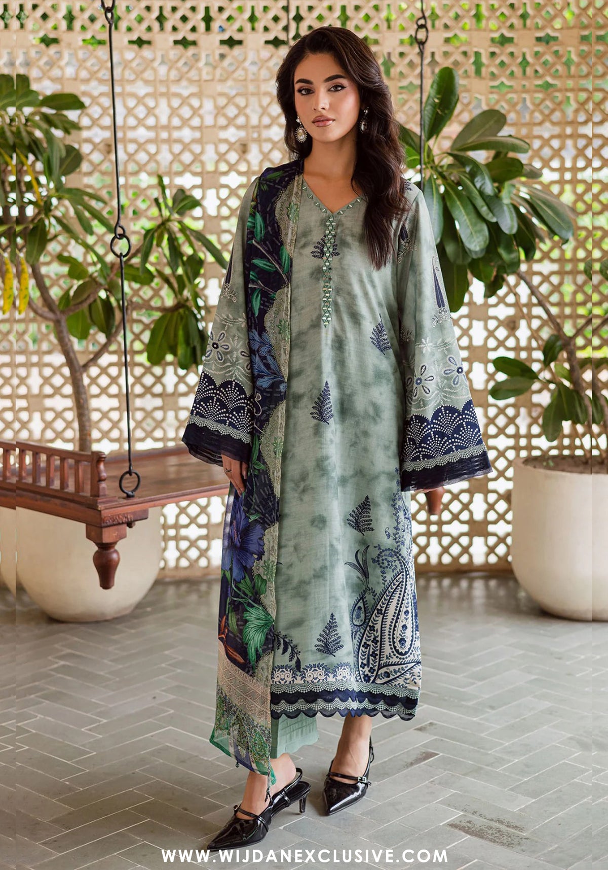 Nureh Unstitched Signature Printed Linen Collection - 2025 SP-164
