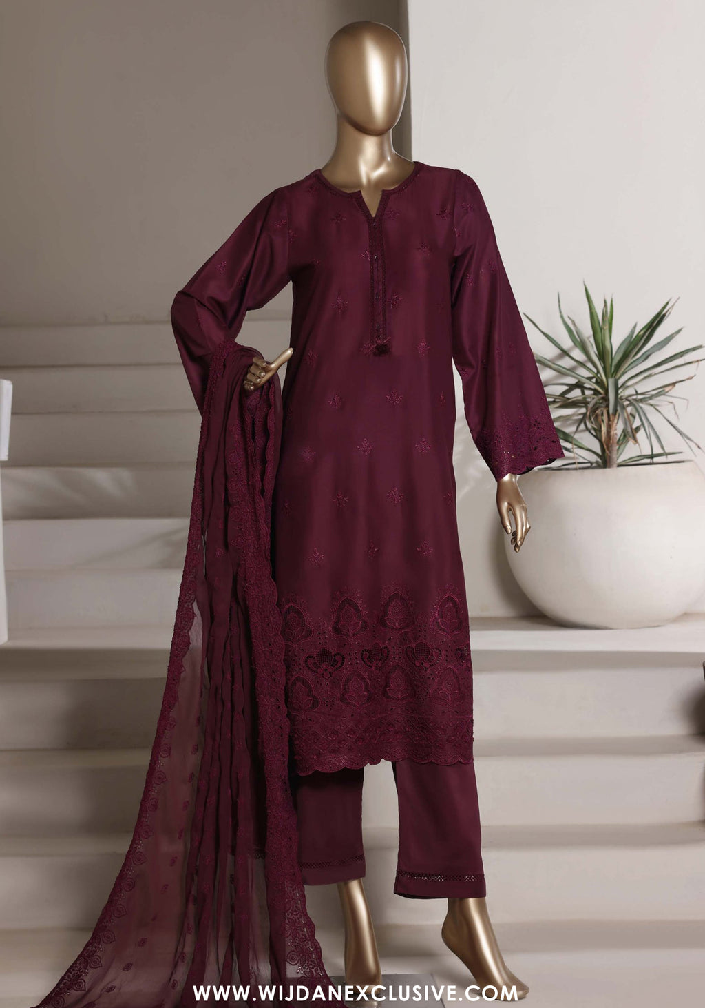 Sadabahar Chikankari Stitched Laser Work Vol-II Collection - 2026 (D-02)