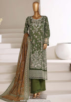 Sadabahar Signature Stitched Embroidered Lawn Collection - 2026 (GREEN)