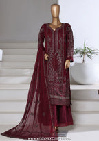 Afsanay by Sadabahar | Stitched Luxury Chiffon Vol-15 Collection - 2025 (MAROON)