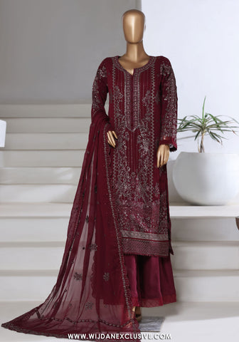 Afsanay by Sadabahar | Stitched Luxury Chiffon Vol-15 Collection - 2025 (MAROON)
