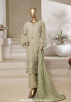 Sadabahar Stitched Luxury Embroidered Chikankari Collection - 2025 (Pista)