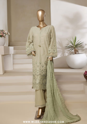 Sadabahar Stitched Luxury Embroidered Chikankari Collection - 2025 (Pista)