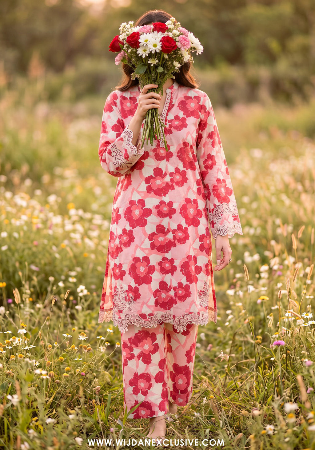 Summer Essentials by Amna khadija | 2pc Emb Co-ords Set Collection'26 (D-02)