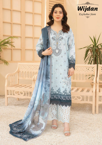 Plazo Digital Printed Bana Doria Lawn Collection'25 by Abisha D-02