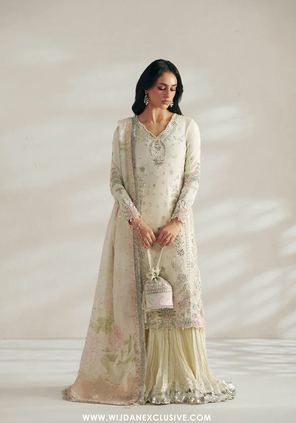 Vera Unstitched Embroidered Festive Formal Collection'26 (Chand Ivory Shirt Set)