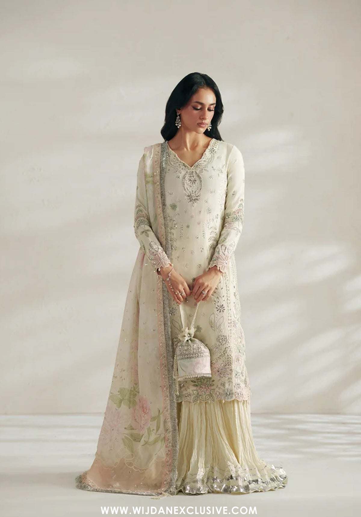 Vera Unstitched Embroidered Festive Formal Collection'26 (Chand Ivory Shirt Set)