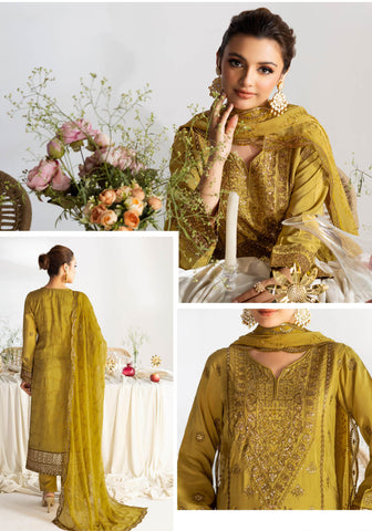 Aangan Luxury Raw Silk Collection'24 Vol-01 by Ramsha AA-102