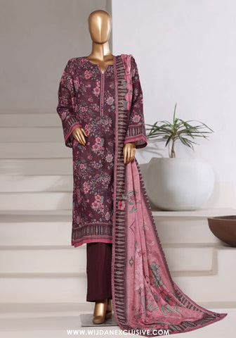 Sadabahar Stitched Printed Khaddar Shimmer Vol-II Collection - 2025 (PURPLE)