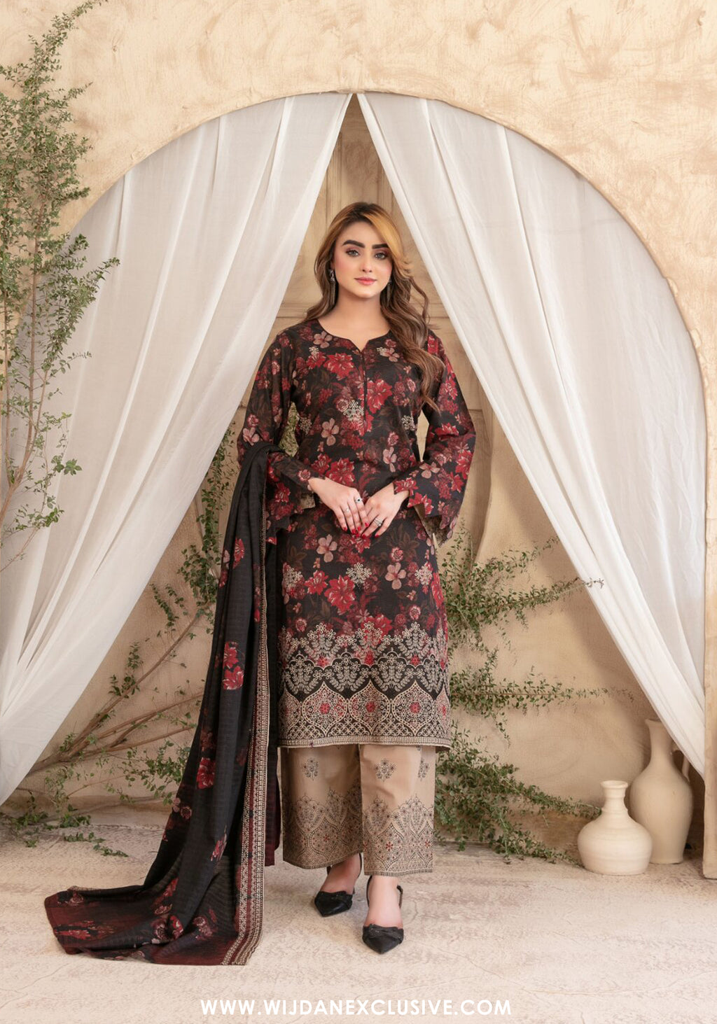 Merrachi by Tawakkal | Unstitched Embroidered Fancy Lawn Collection – 2026 (D-02)