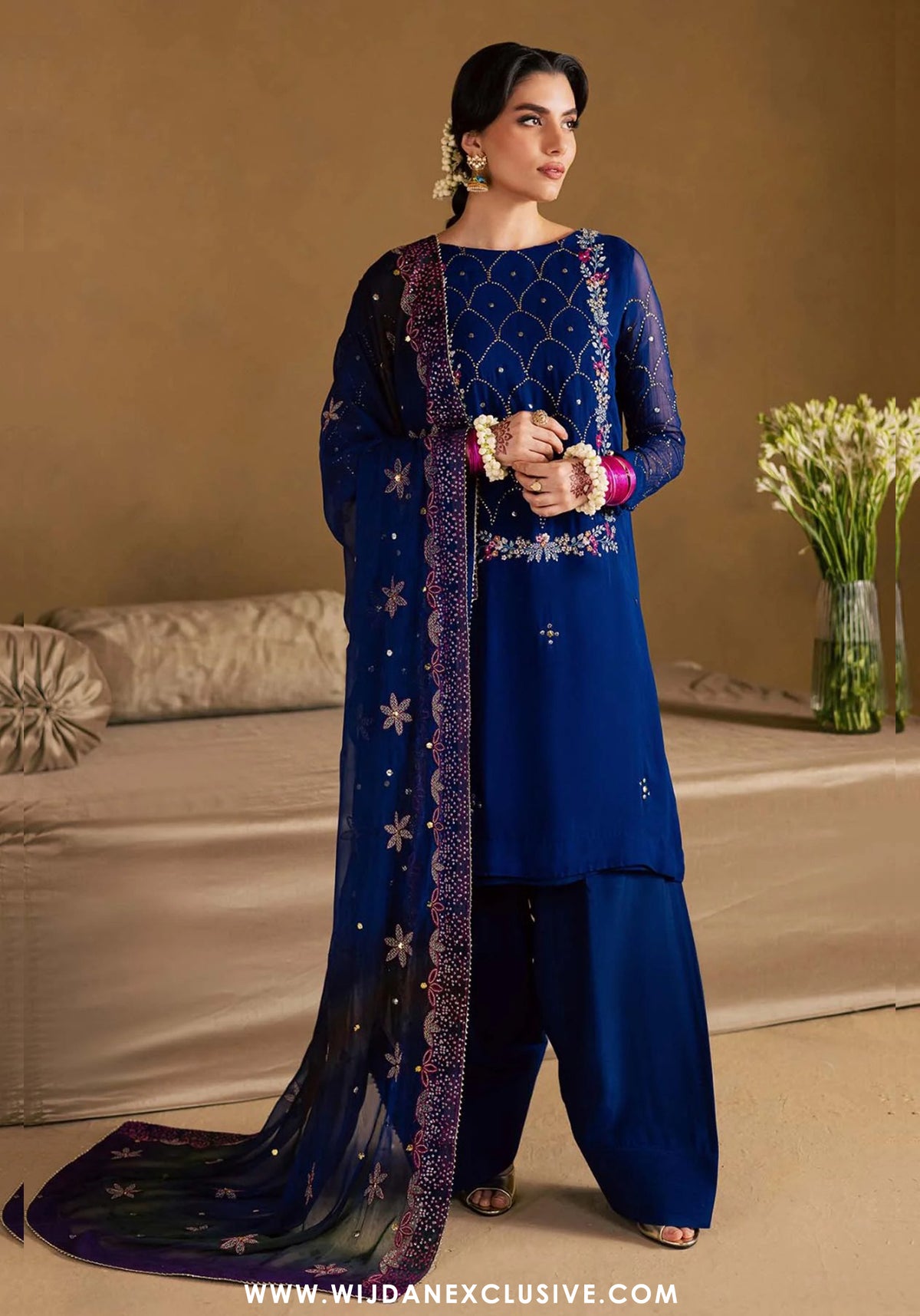Nureh Mukeshkari Unstitched Embroidered Mukesh Chiffon Collection - 2025 MK-15