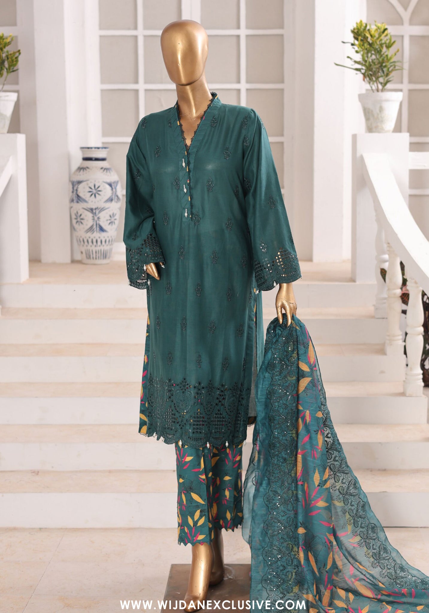 Aifa Dynasty Chikankari Unstitched Luxury Lawn Collection - 2026 (D-02)