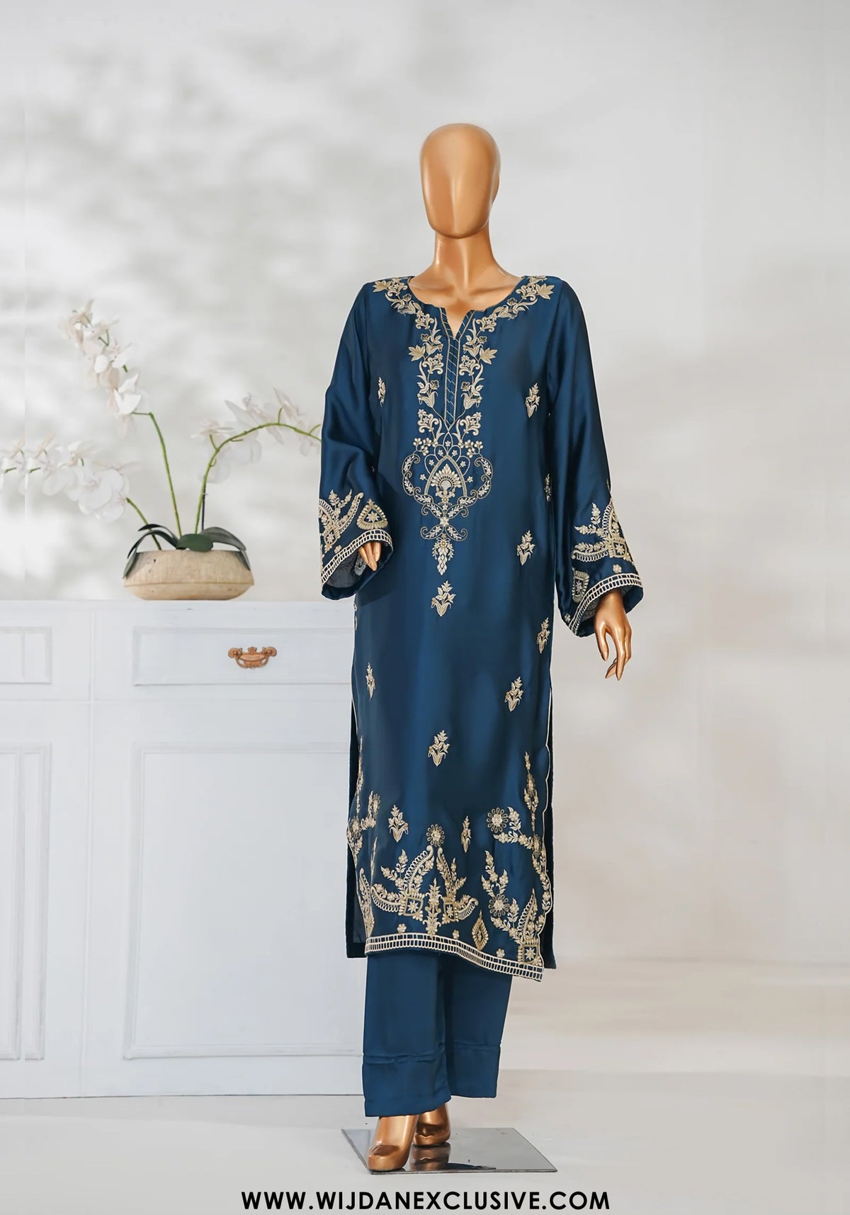 Mohar by Amna Khadija | Stitched Shamooz Silk 2PC Collection - 2026 (TEAL)