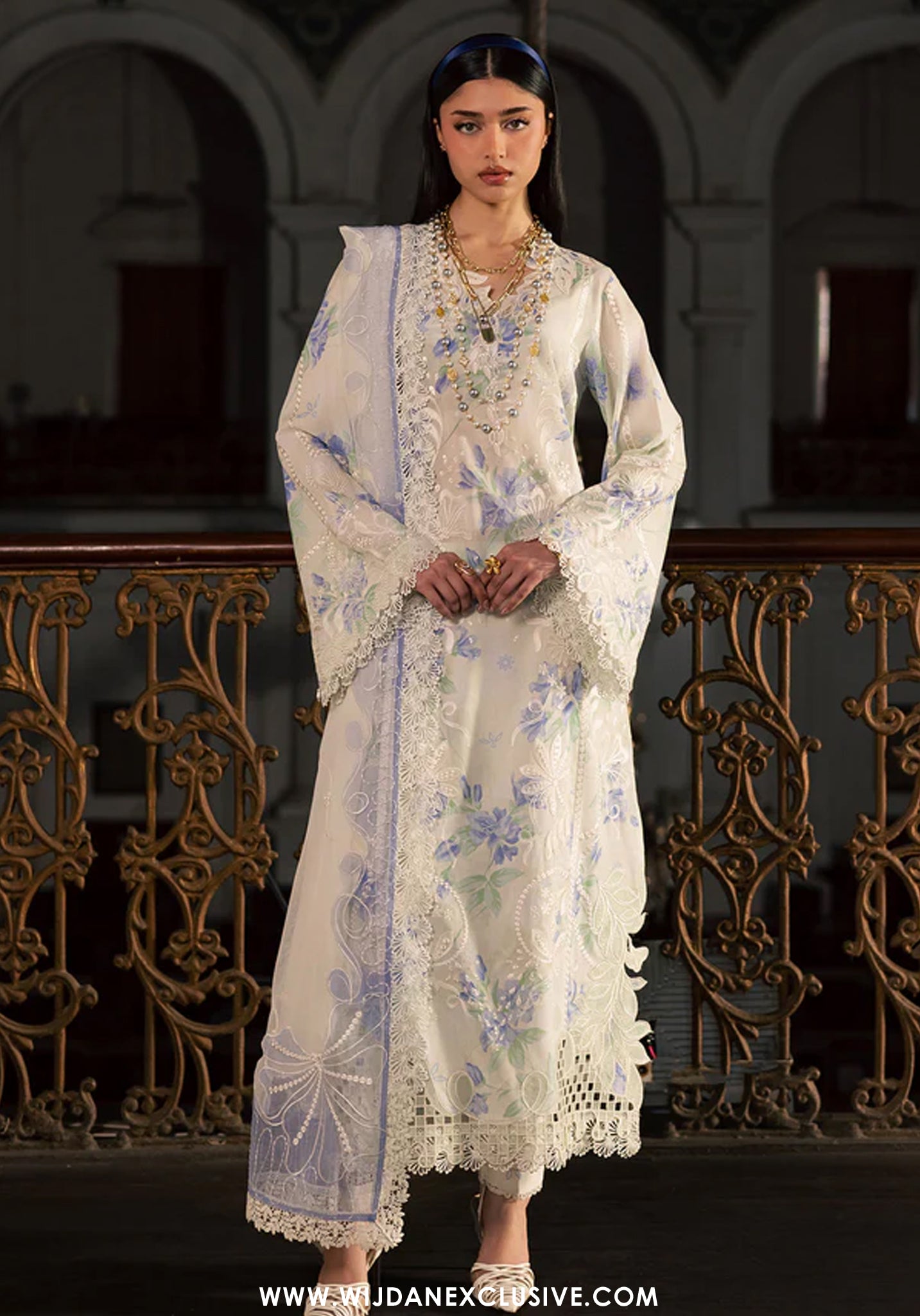 Nureh Maya Unstitched Embroidered Printed Lawn Collection - 2026 (NS-166)