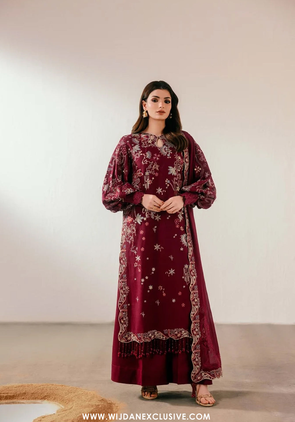 Florent Unstitched Embroidered Luxe Silk Formal Collecttion - 2026 (ELAN)