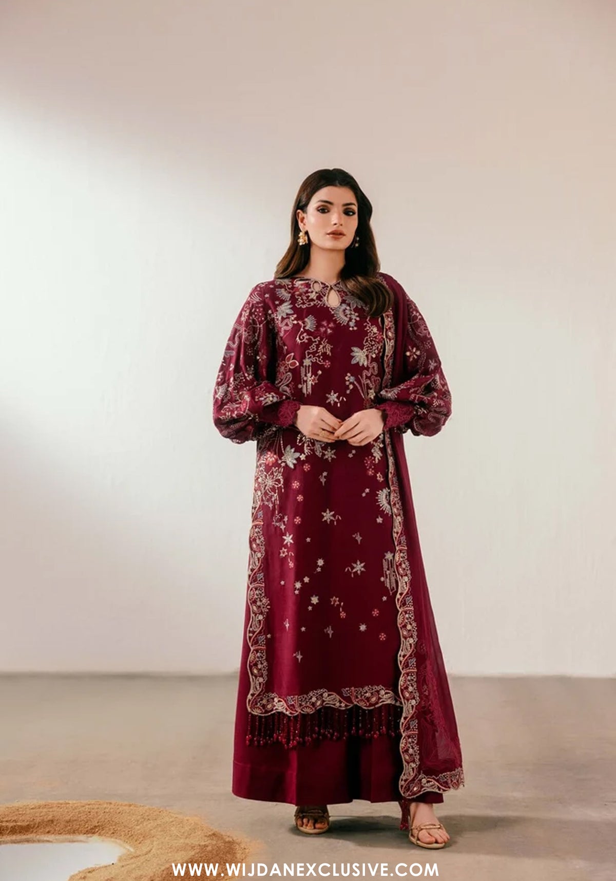 Florent Unstitched Embroidered Luxe Silk Formal Collecttion - 2026 (ELAN)