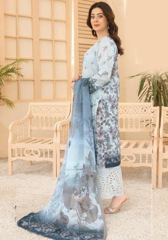 Plazo Digital Printed Bana Doria Lawn Collection'25 by Abisha D-02