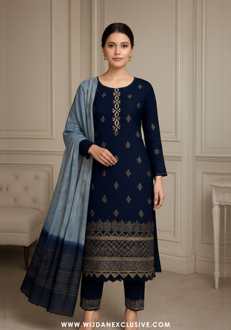 Saman Unstitched Embroidered Lawn Collection - 2025 D-02