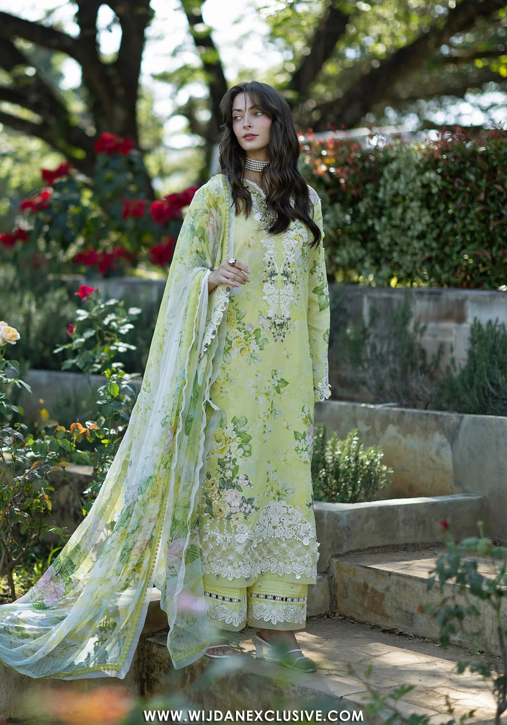 Elaf Signature Unstitched Printed Embroidered Lawn Collection - 2026 ESA-7A IVORY SEASON