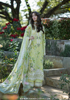 Elaf Signature Unstitched Printed Embroidered Lawn Collection - 2026 ESA-7A IVORY SEASON
