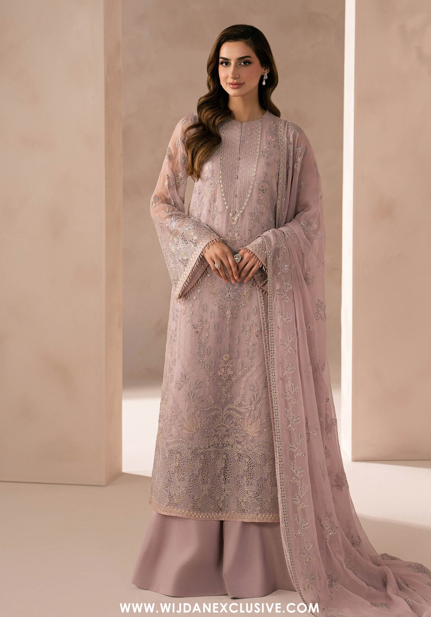 Izhar e Mohabbat by Lamisah | Unstitched Formal Chiffon Collection - 2026 (PINK BLOSSOM)