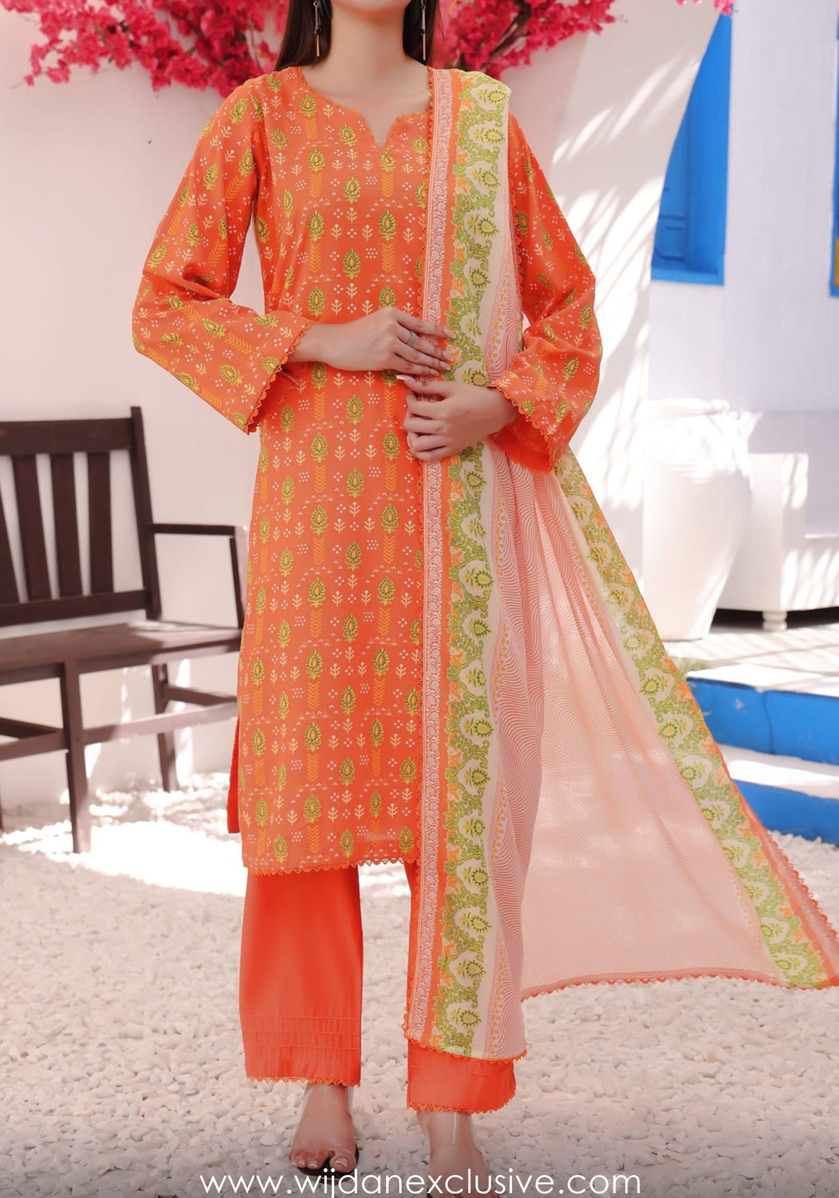Wrinkle Free Un-Stitched Printed Collection Vol-26 by Amna Khadija D-02