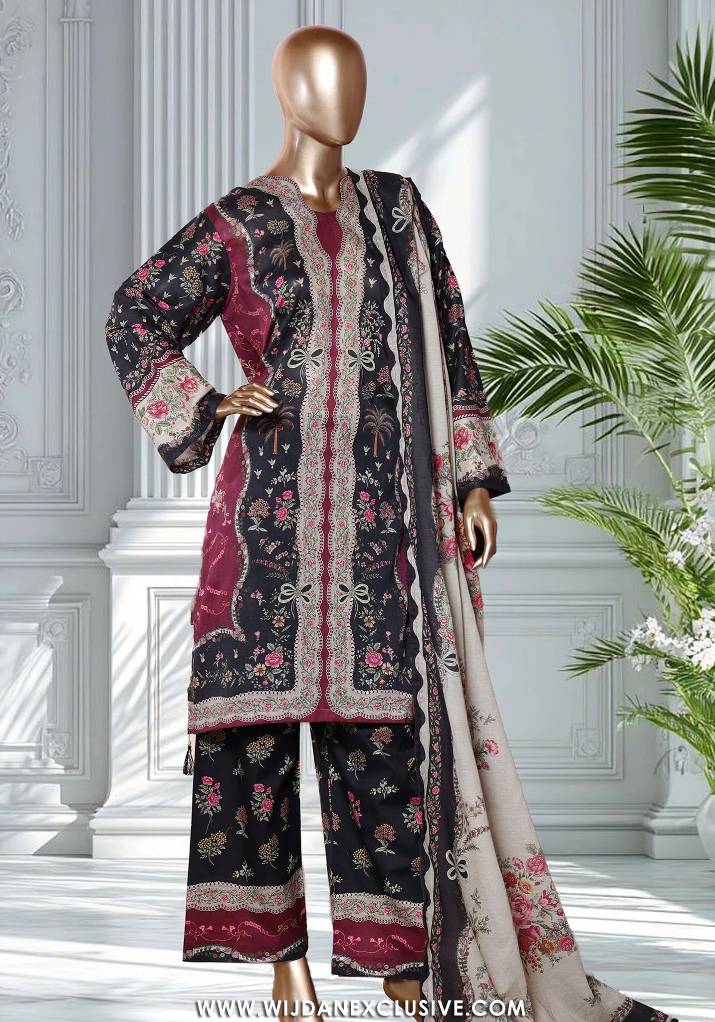 Bin Saeed Stitched Exclusive Printed Lawn Vol-V Collection - 2026 (D-02)
