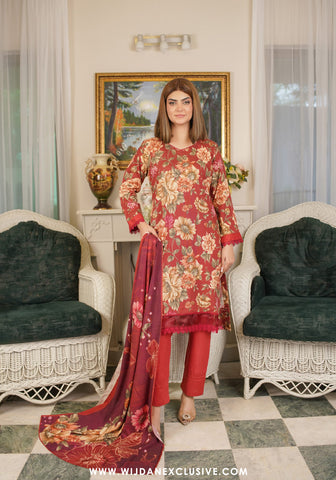 Sephora Unstitched Leather Zari Printed Collection - 2025 Series-V D-06