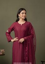 Mohar by Wijdan | Stitched Embroidered Rawsilk Collection - 2025 (CRIMSON FOLKLORE)