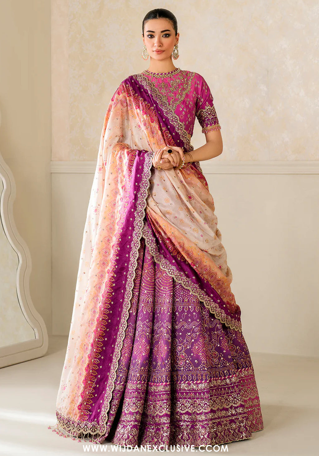 Baroque Unstitched Embroidered Chiffon Silk Collection - 2026 (UF-4163)