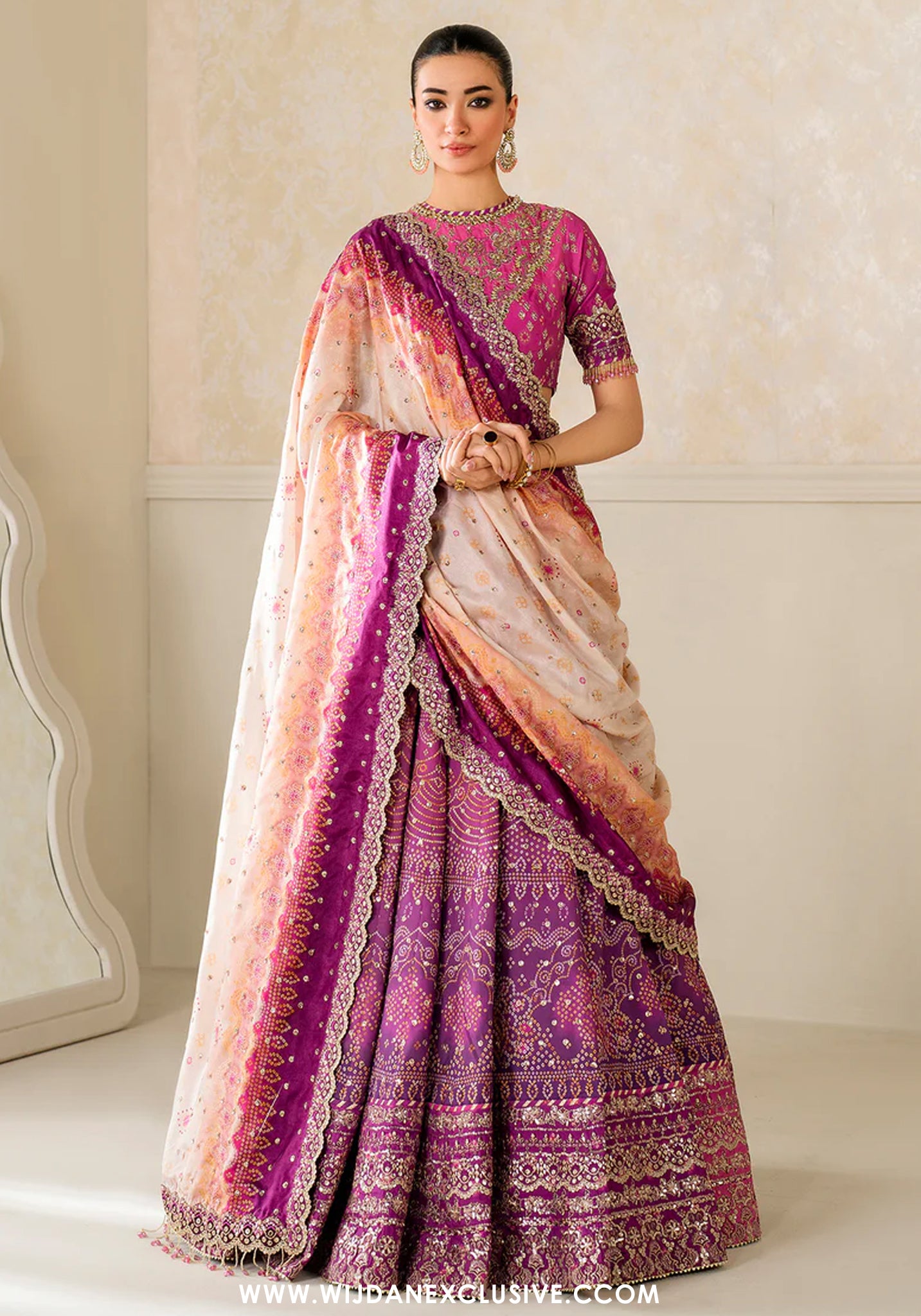 Baroque Unstitched Embroidered Chiffon Silk Collection UF-4366