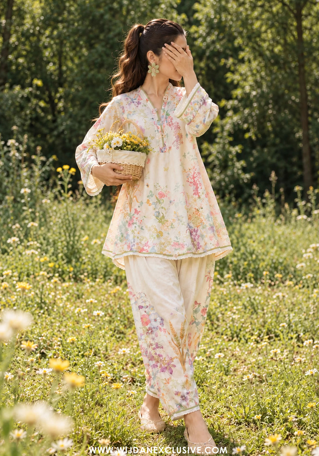 Fairy Meadows by Amna Khadija | Stitched Cotton Co-ord Set Collection - 2026 (D-03)