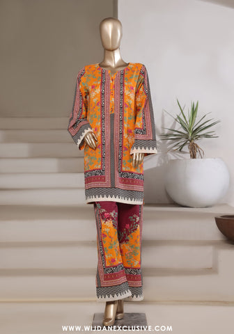 Sadabahar Stitched 2PC Printed Bana Dora Collection - 2025 Orange