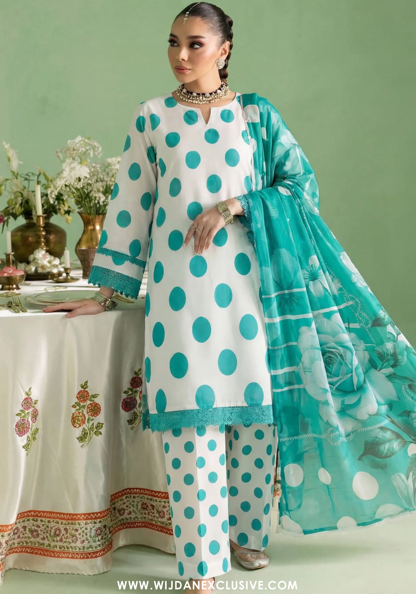 A Dots by Aalaya | Unstitched Printed Lawn Vol-02 Collection - 2026 (D-02)