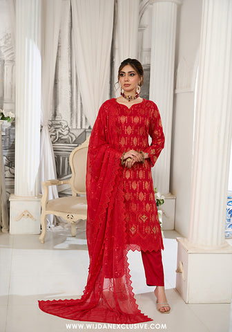 Zarqash by Wijdan | Unstitched Embroidered Broshia Cotton Collection - 2025 D-06