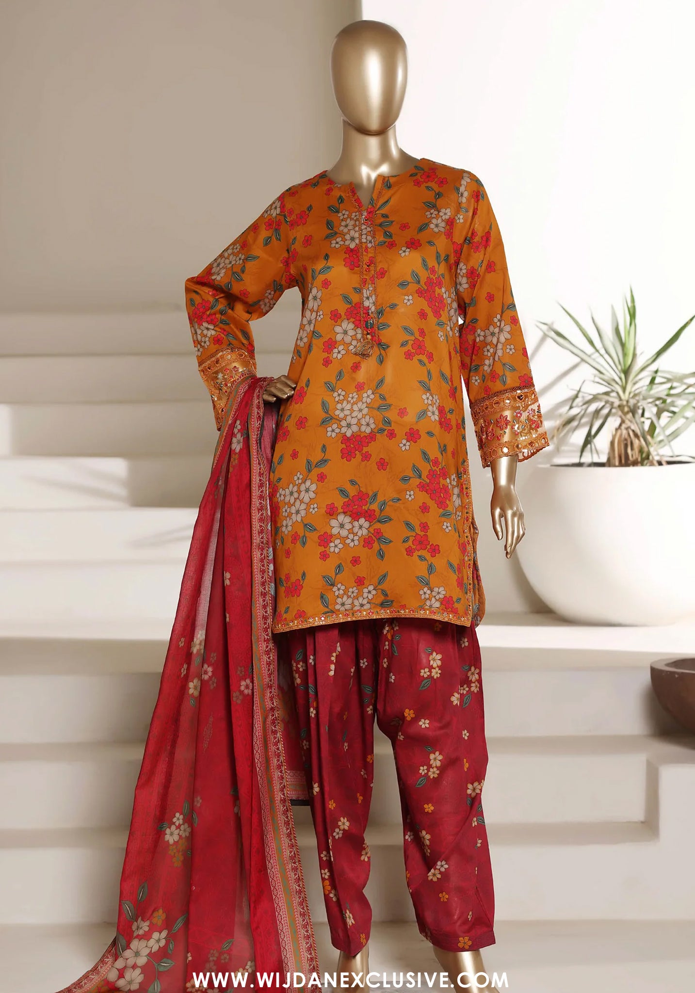 Malika by Sadabahar | Stitched With Shalwar Embroidered Collection - 2026 (D-02)