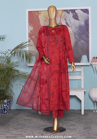 HZ Linen Wintry Unstitched 3PC Printed Collection - 2025 LWP-1314