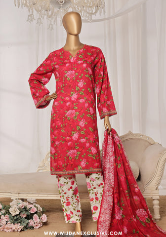 Bin Saeed Stitched Exclusive Printed 3PC Lawn Collection'25 Vol-10 D-02