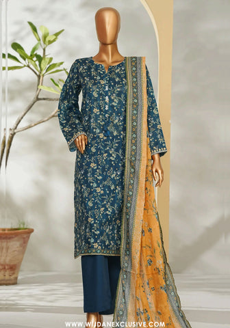 Bin Saeed Stitched Exclusive Printed Lawn Vol-I Collection - 2026 BSE-08-BLUE