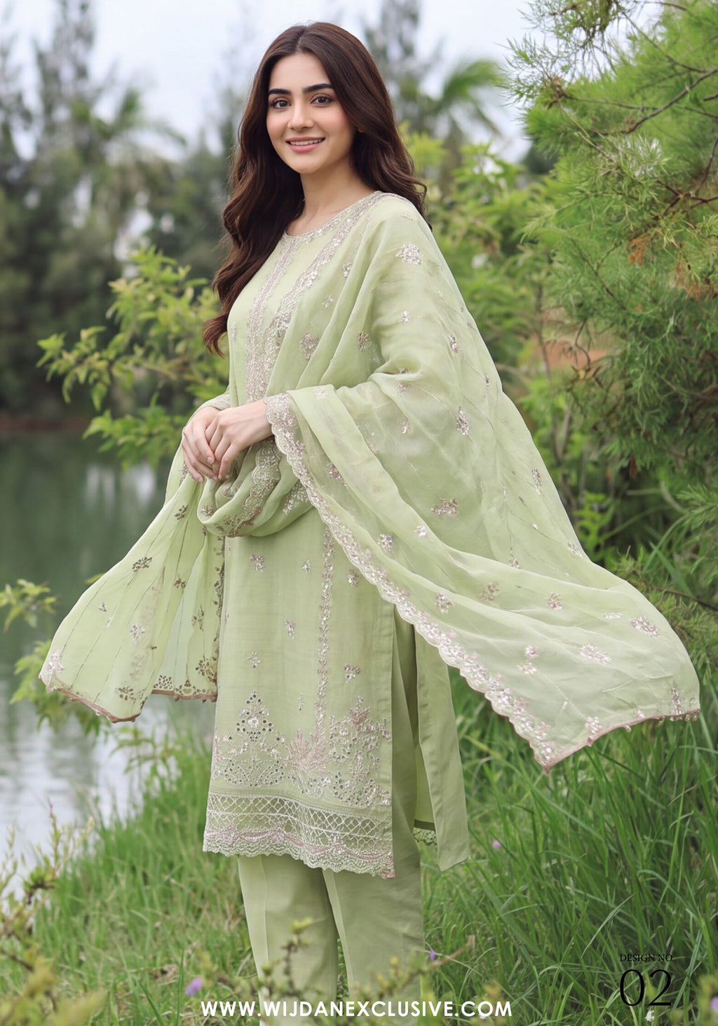 Dhamak by Wijdan | Unstitched Exclusive Embroidered Jacquard Collection'26 (D-02)